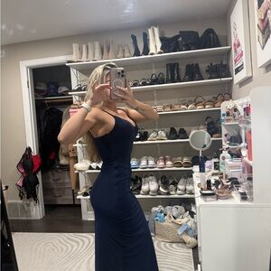 Elegant Navy Blue Women's Dress